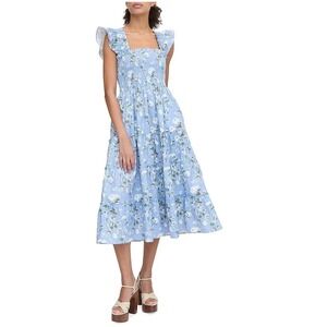 NWT Hill House Sz XXL The Ellie Nap Dress Sky Bluebonnet Cottagecore Midi Floral